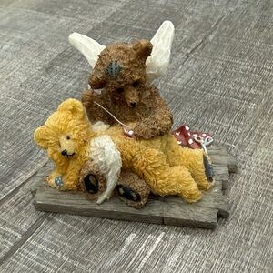 Sewing Teddy Angel wings :Charming bear swing patch on friend